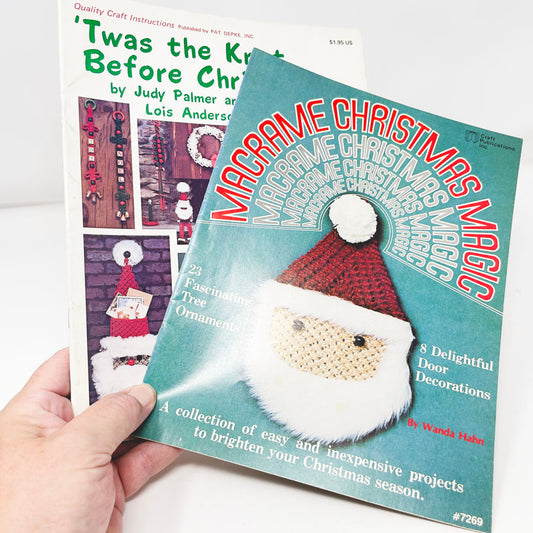 Two Vintage Christmas Macrame Booklets