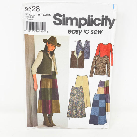 Skirt & Top - Simplicity Sewing Pattern 9328 (16-22) - 2000