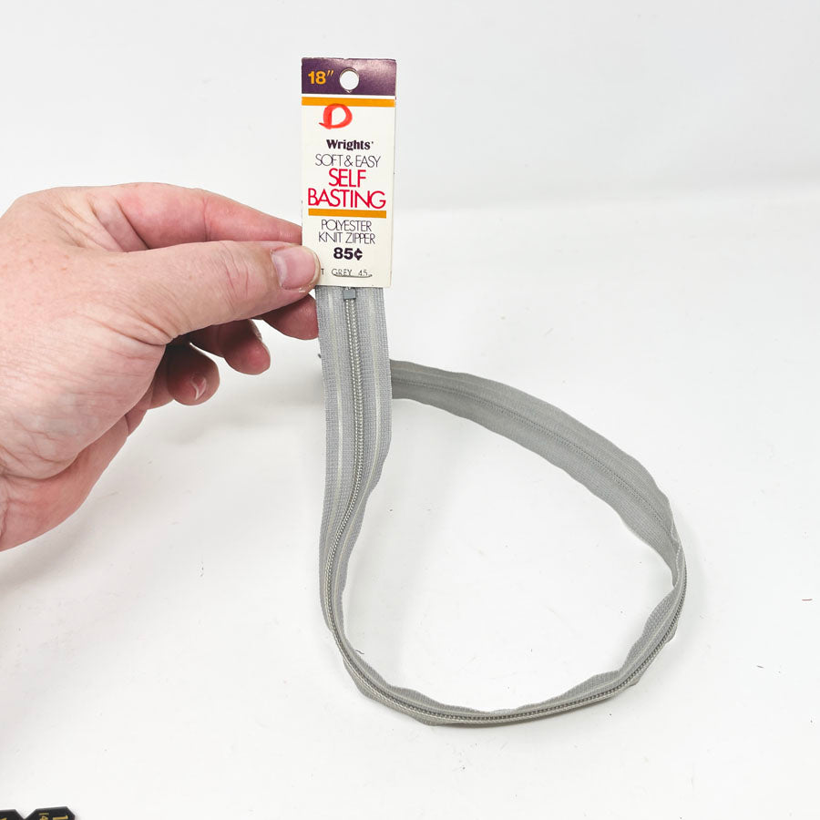 Wrights 18" Polyester Zipper - Grey