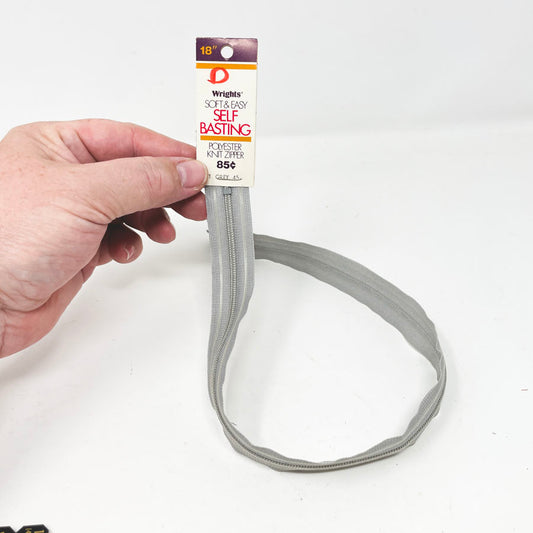 Wrights 18" Polyester Zipper - Grey