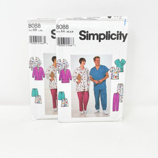 Simplicity 8088 Sewing Pattern - Scrubs - 1998