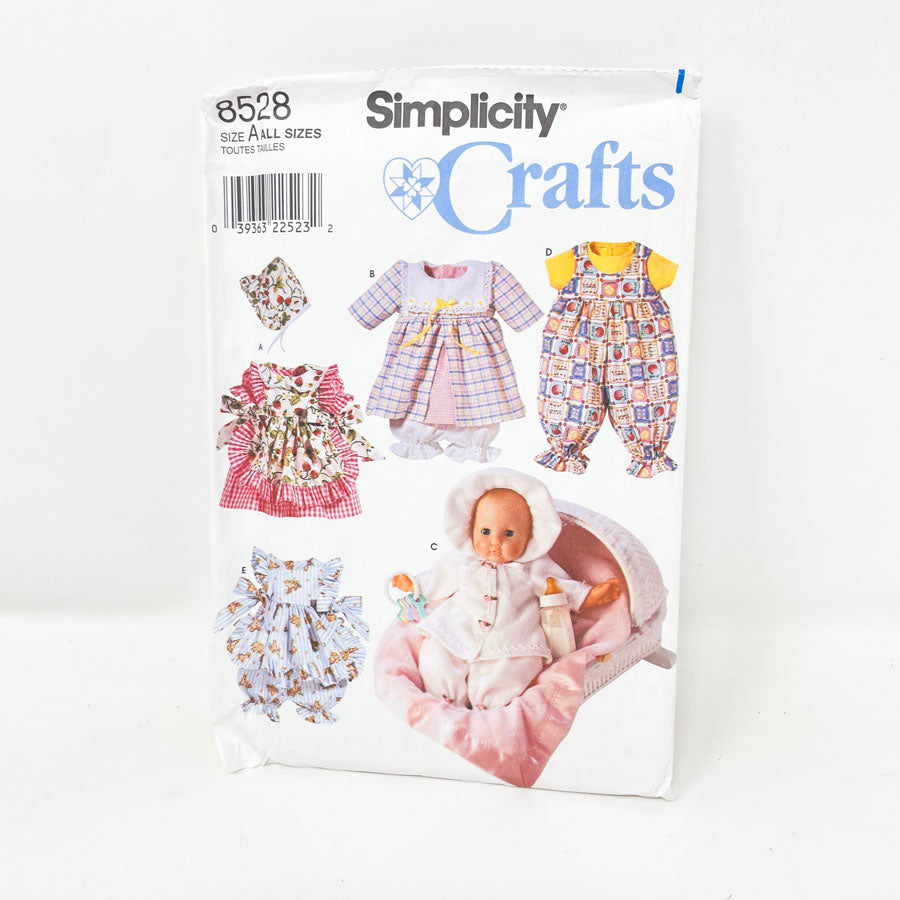 Simplicity 8528 Sewing Pattern - Baby Doll Clothing