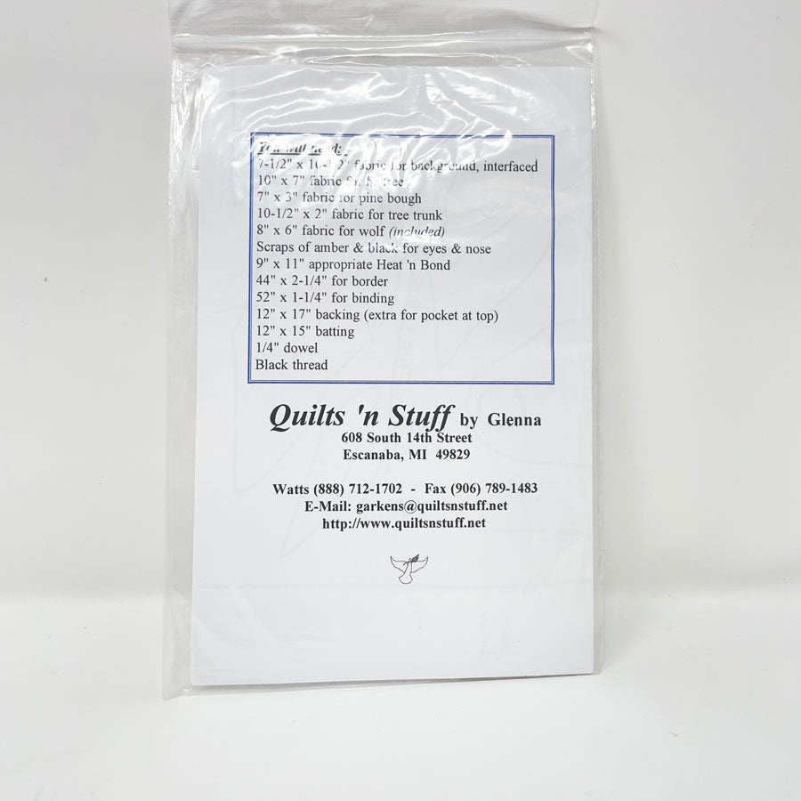 Wolf Quilting Pattern by Quilts 'n Stuff by Glenna