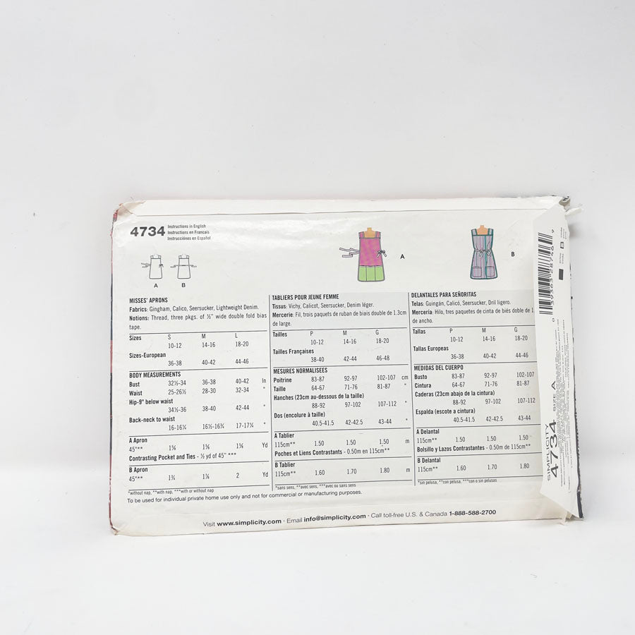 Assorted Simplicity Apron Patterns - Pick a Design