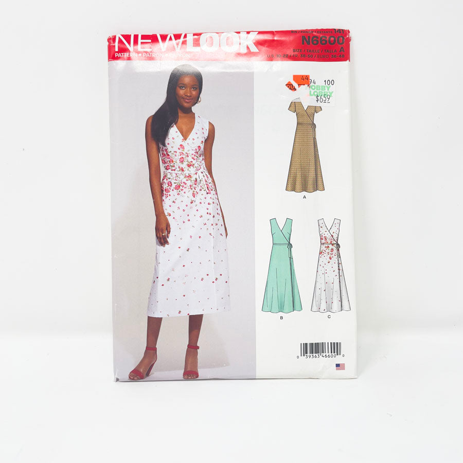 2019 New Look N6600 Sewing Pattern - Dress - Sizes 10-22