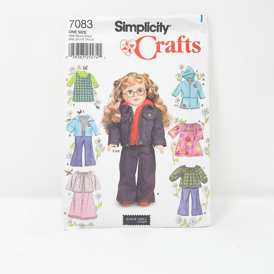 Assorted 18" Doll Clothing Patterns - Pick a Design