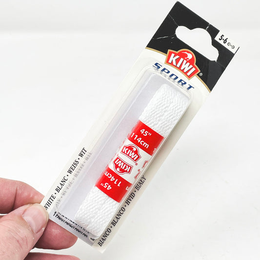 45" Kiwi Sport Shoe Laces, 5-6 - White
