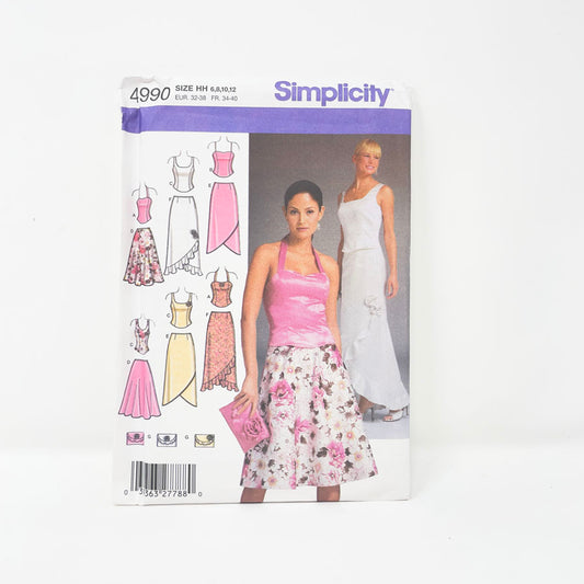 2004 Simplicity 4990 Sewing Pattern - Skirt/Top/Purse - Sizes 6-12