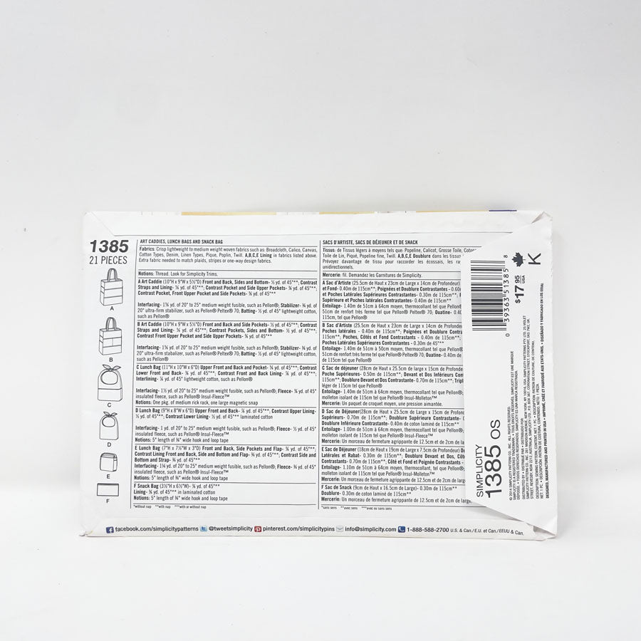 Assorted Simplicity Bag/Purse Patterns - Pick a Design