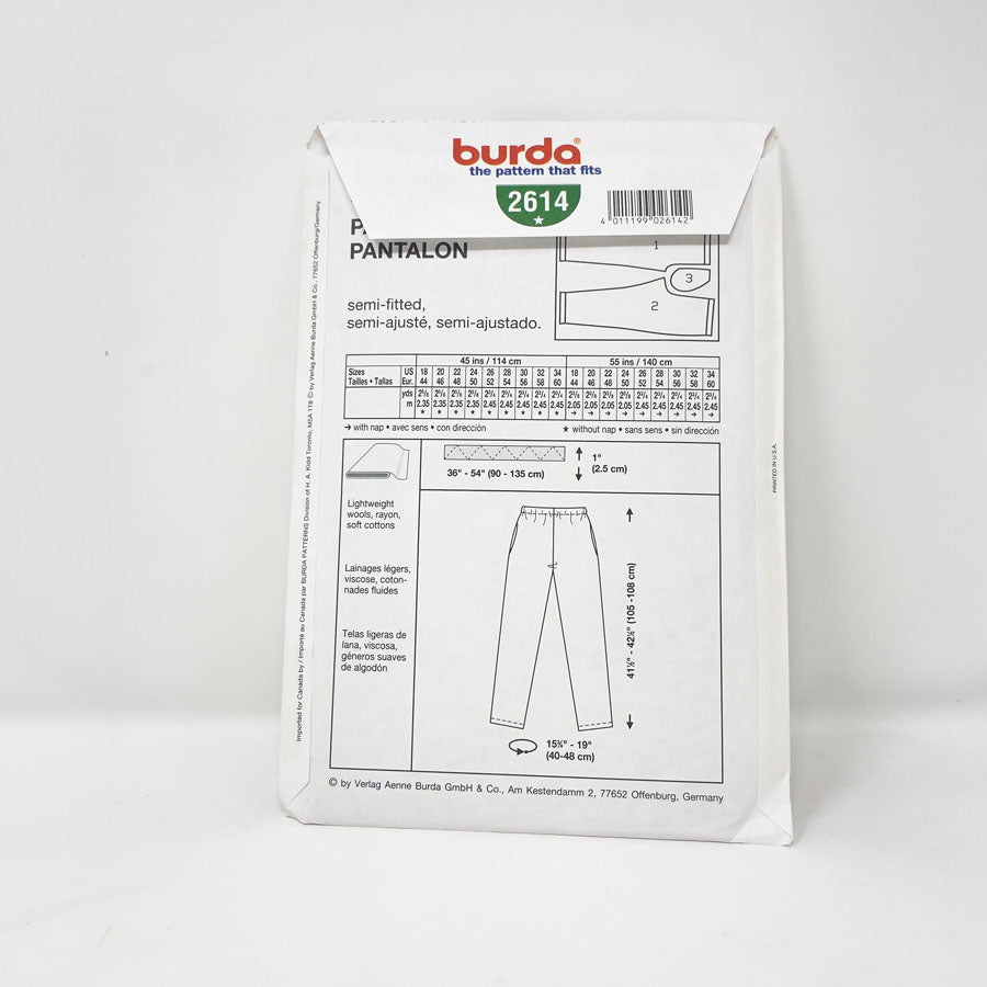 Burda Sewing Patterns 2614 - Pants