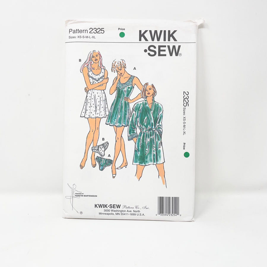 1993 Kwik Sew 2325 Sewing Pattern - Pajama Set - XS-XL