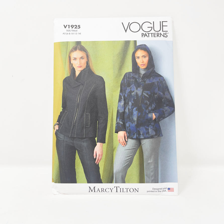 2022 Vogue Marcy Tilton V1925 Sewing Pattern - Jacket - 6-14