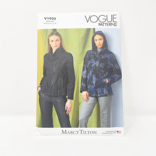 2022 Vogue Marcy Tilton V1925 Sewing Pattern - Jacket - 6-14