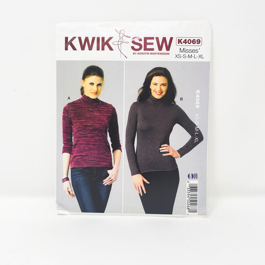 2014 Kwik Sew K4069 Sewing Pattern - Top - XS-XL