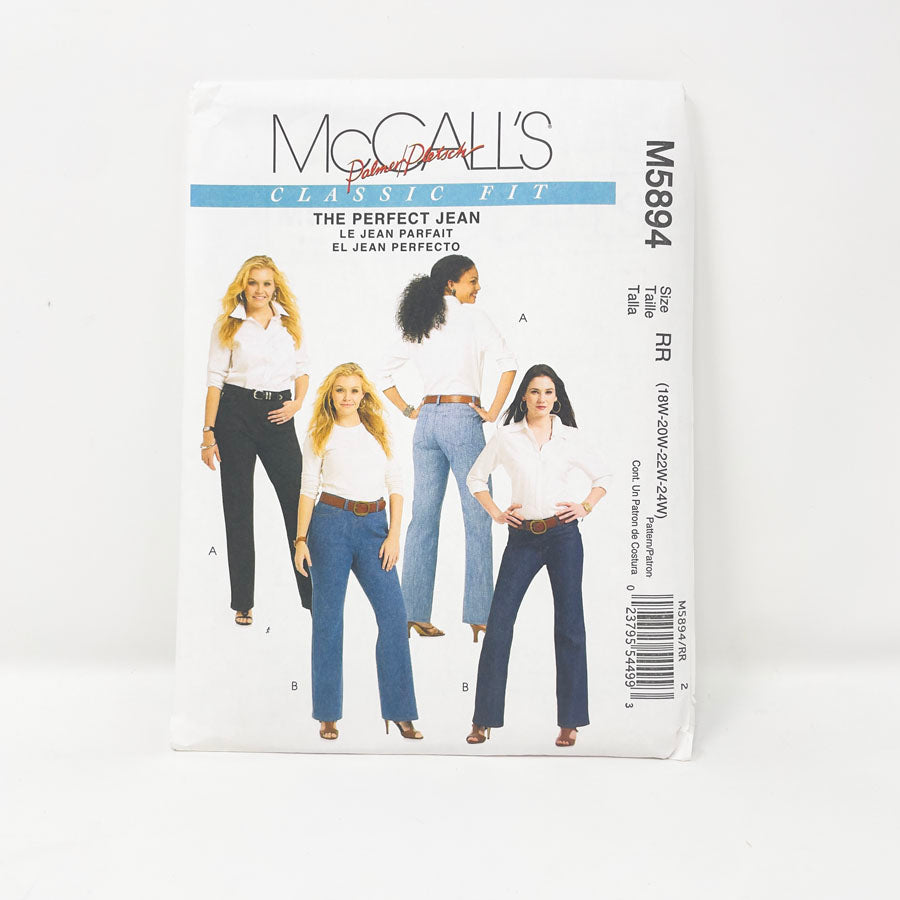 2009 McCall's M5894 Sewing Pattern - Jeans - 18-24