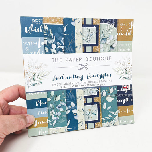 The Paper Boutique 8x8 Paper Pad - Enchanting Eucalyptus