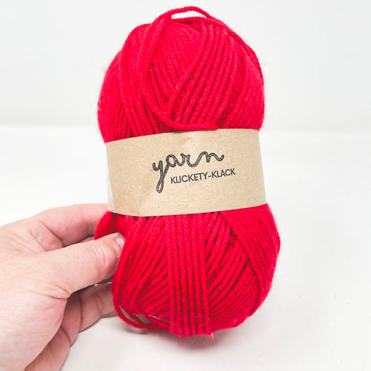 Red Acrylic Yarn Remnant