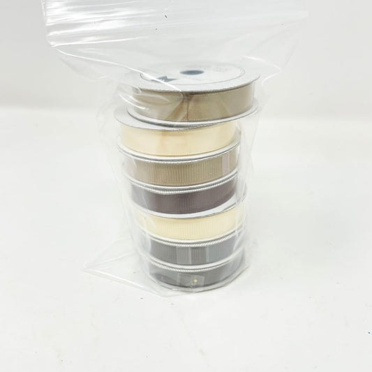 Neutral Grossgrain Ribbon Bundle (7)