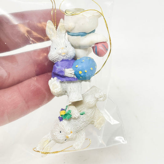 Bundle 1: Three Easter Bunny Miniature Ornaments