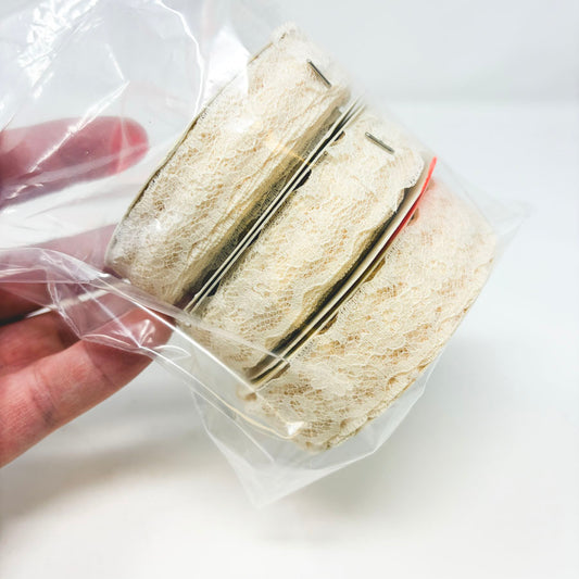 Bundle of Cream Lace Trim Rolls (3)