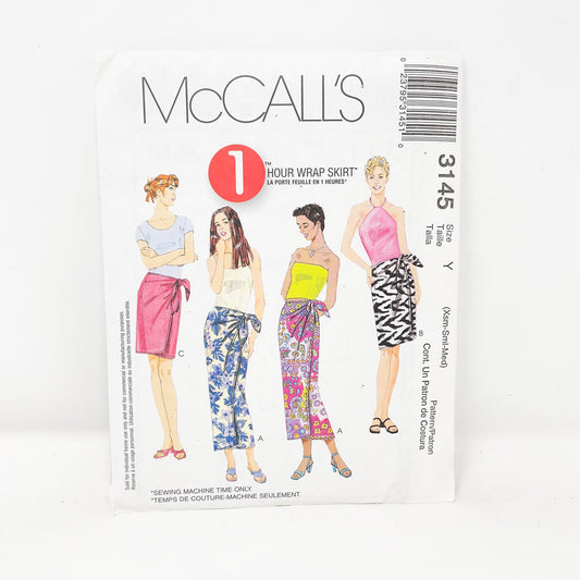 3145 Wrap Skirt Pattern (XS-M)- McCall's - 2001