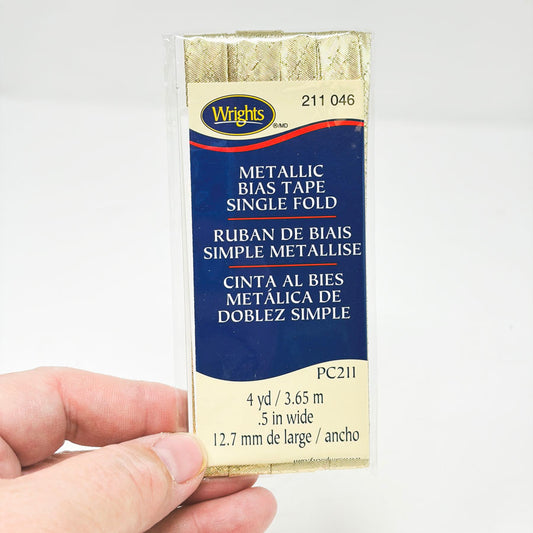 Wright's Metallic Bias Tape - Single Fold/.5 in