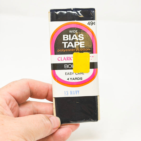 Clark's Wide Bias Tape - 4 Yds - Navy