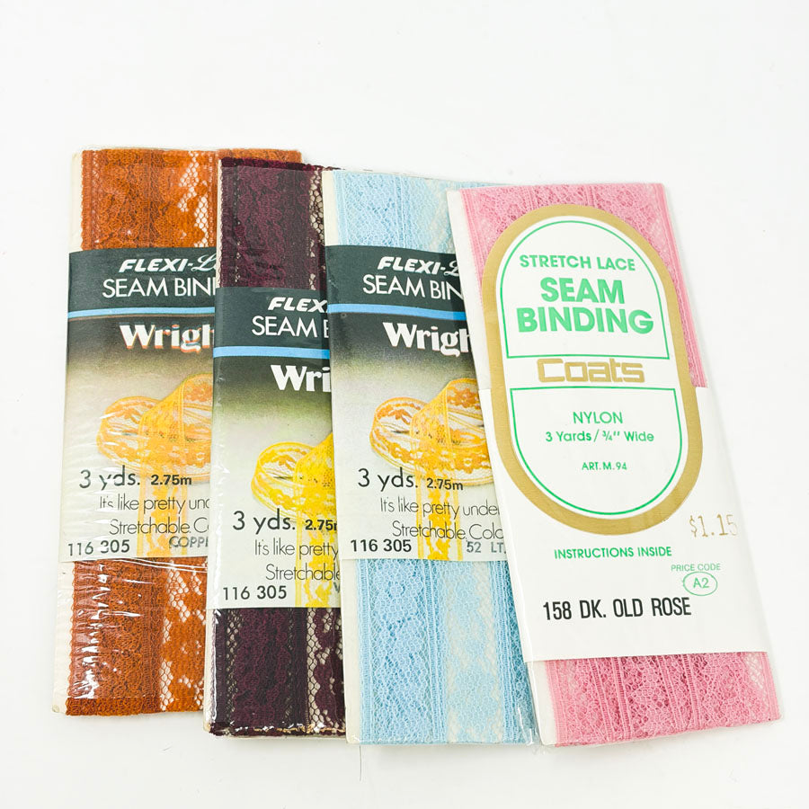 Stretch Lace Seam Binding - Pick a Color