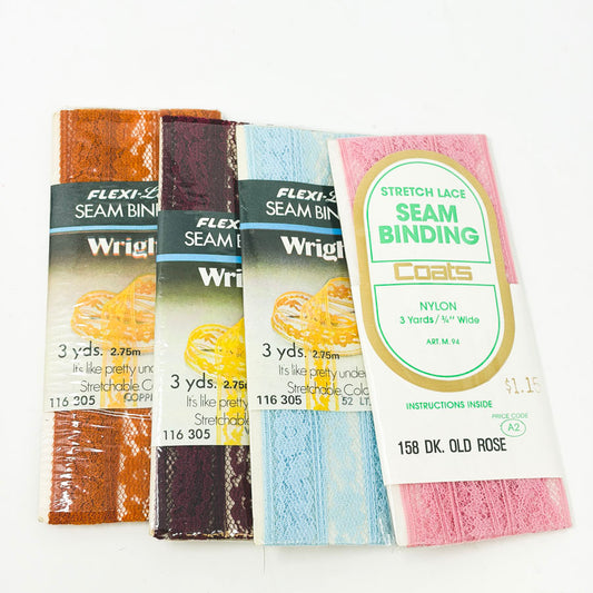 Stretch Lace Seam Binding - Pick a Color