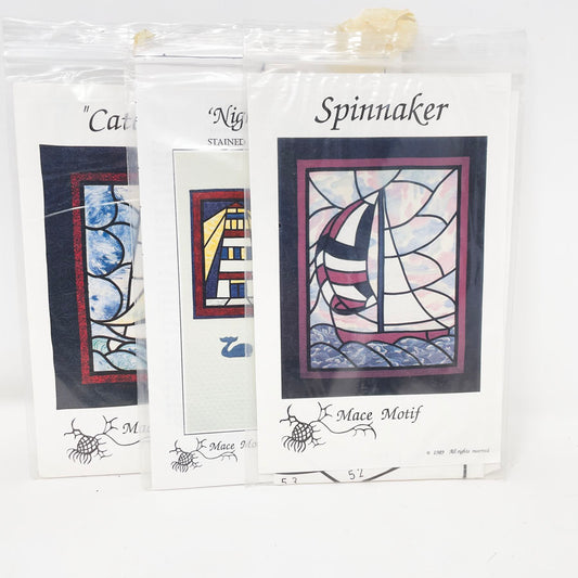 Mace Motif Stained Glass Quilt Patterns - Pick a Design