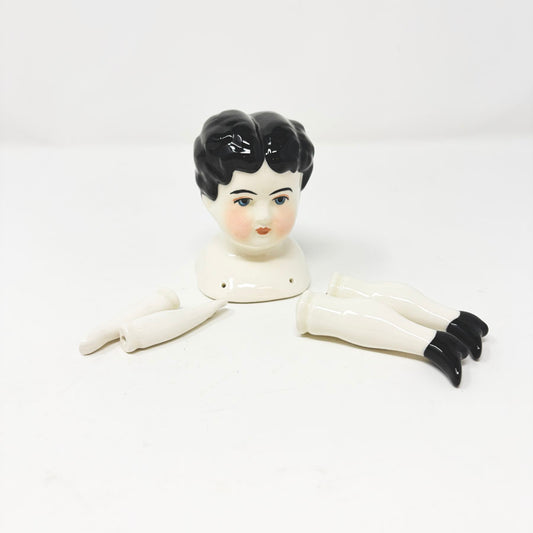 Reproduction Doll Head, Hands, Legs Set