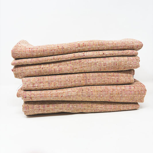 Pink/Orange/Cream Woven Upholstery Fabric