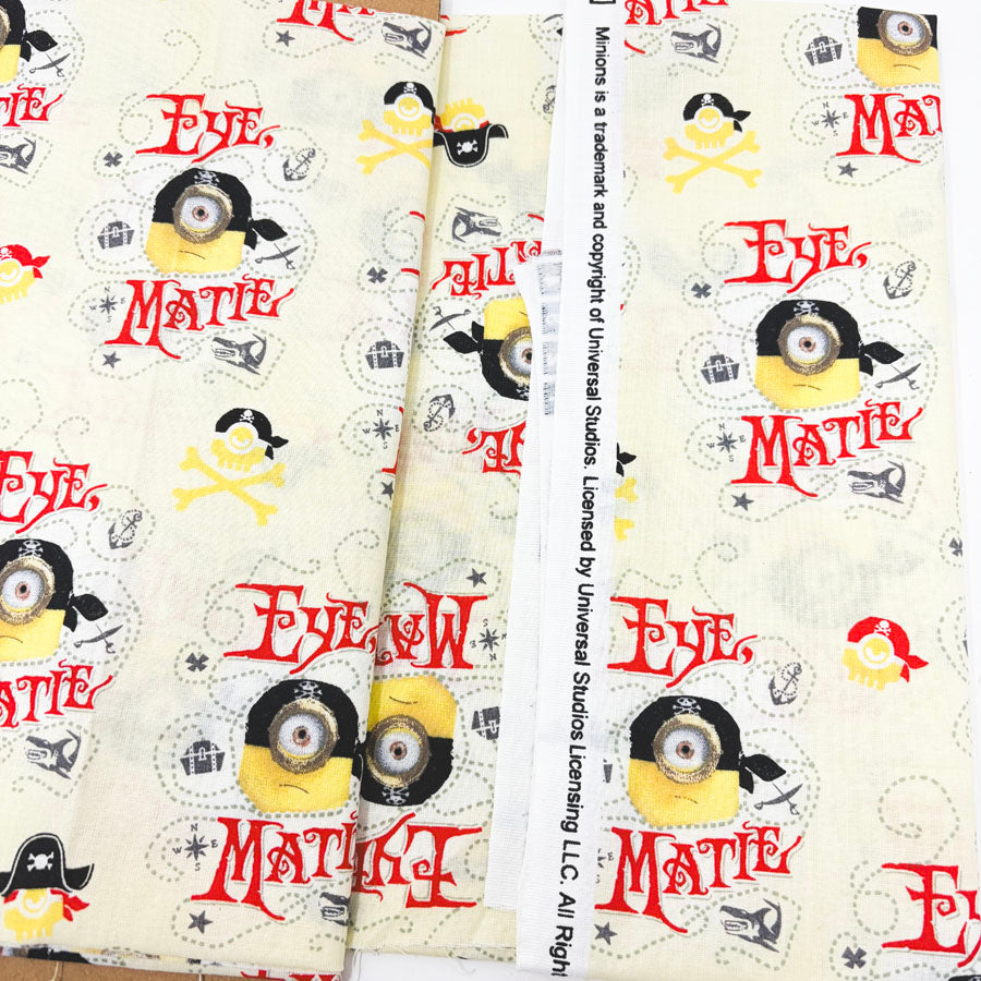 32" x 1 yd Minions Eye Matie Fabric