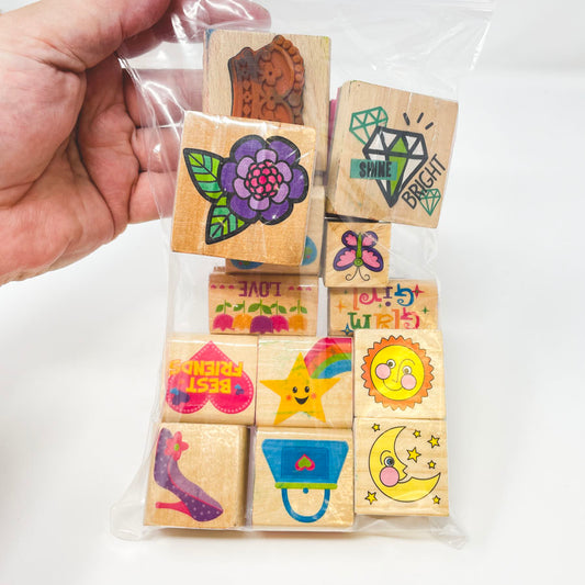Assortment of Kids Rubber Stamps