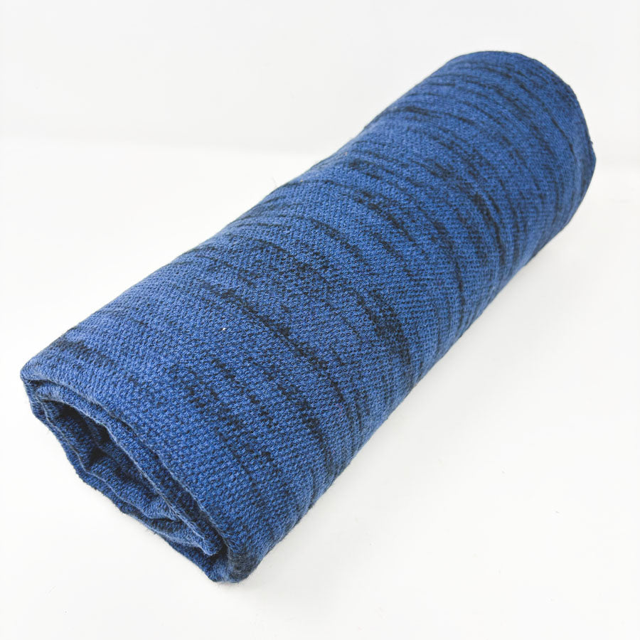 41" x 104" Blue/Black Thick Woven Fabric