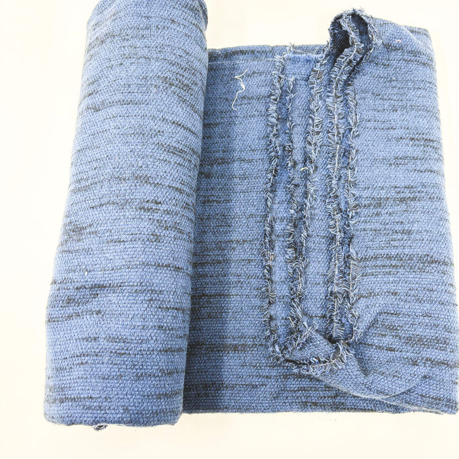 41" x 104" Blue/Black Thick Woven Fabric