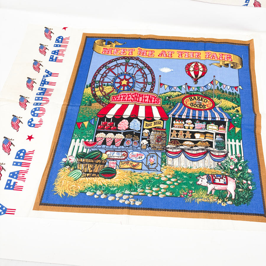 22" x 18" County Fair Fabric Pillow Panels (2)