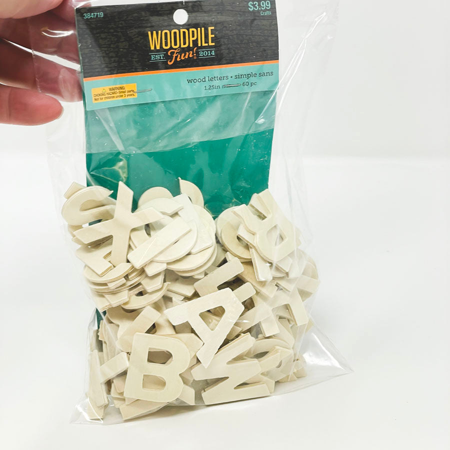 Woodpile 1.25" Wood Letters