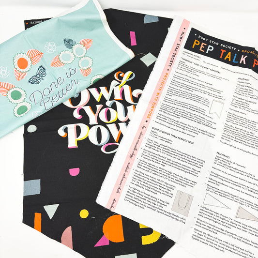 Ruby Star Pep Talk Panel Banner & Tote Pieces