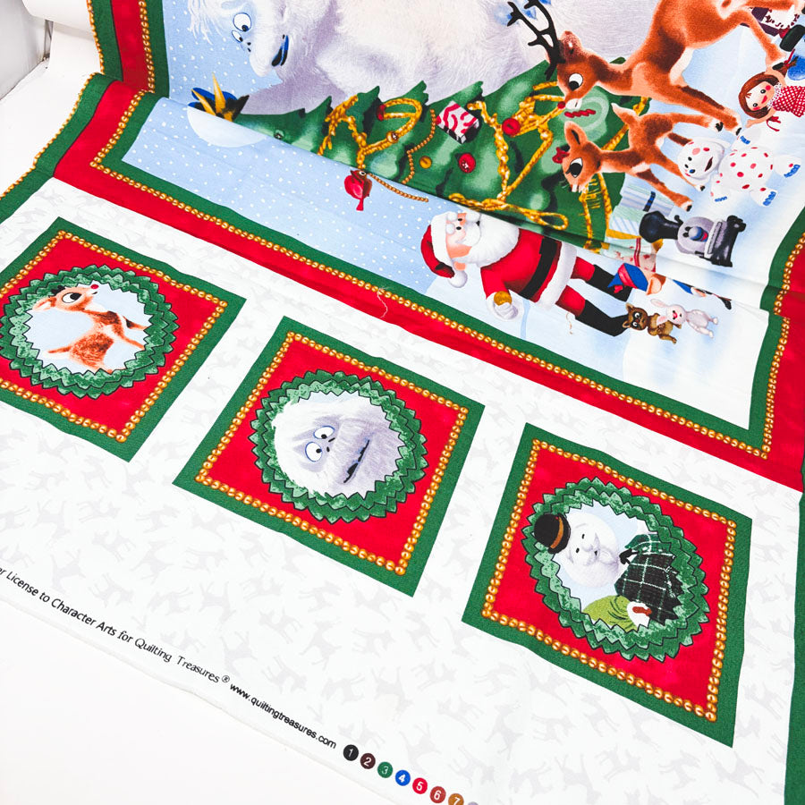 43" x 24" Rudoph Fabric Panel by Quilting Treasures