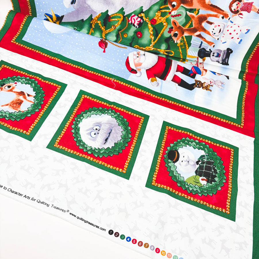 43" x 24" Rudoph Fabric Panel by Quilting Treasures