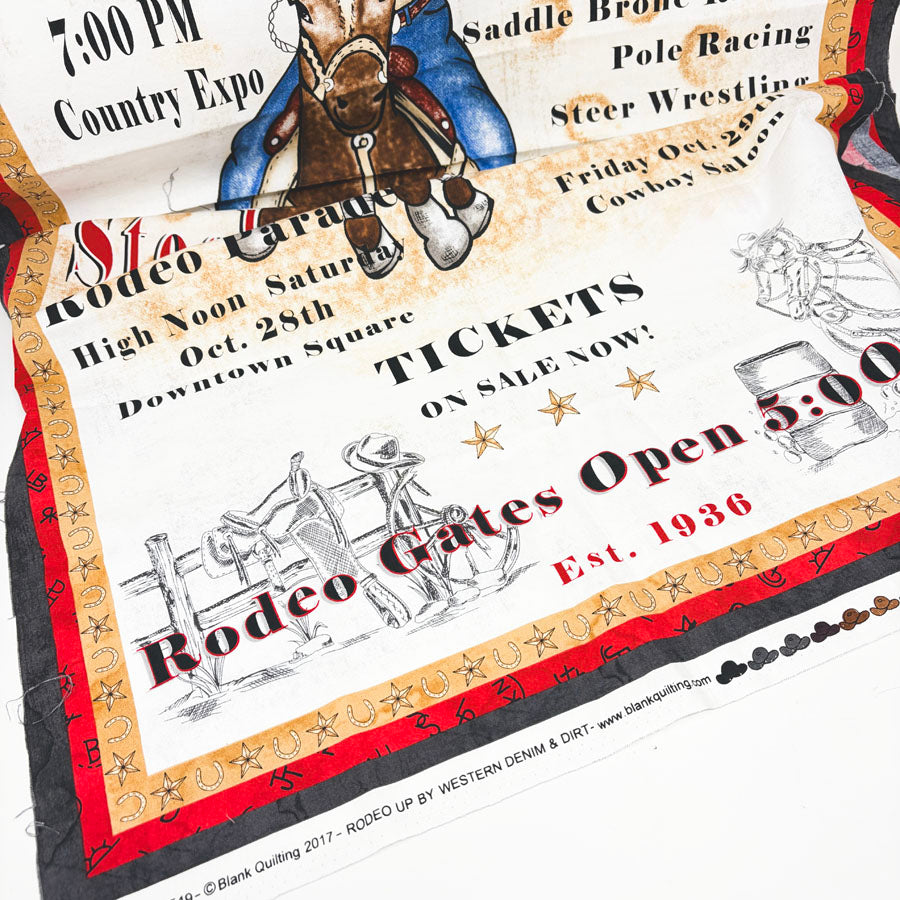 23" x 44" Rodeo Fabric Panel by Blank Quilting