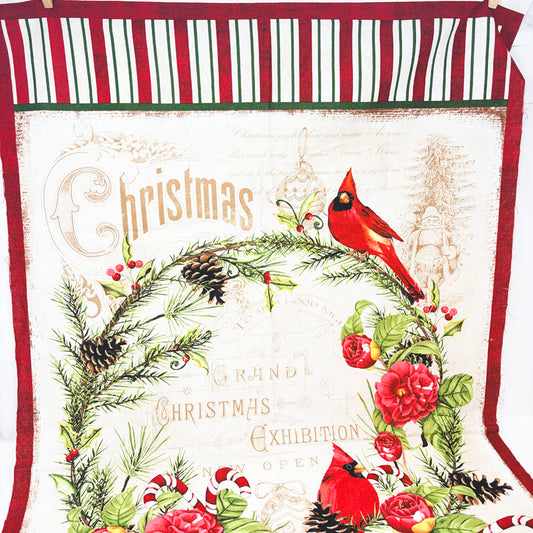 25" x 44" Christmas in the Wildwood Door Wall Hanging by Nancy Mink