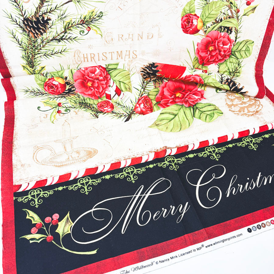 25" x 44" Christmas in the Wildwood Door Wall Hanging by Nancy Mink
