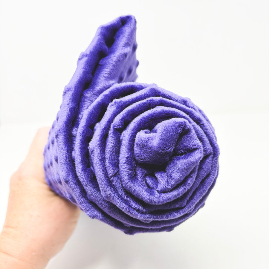 60" x 1.5 yds Purple Minky Fabric