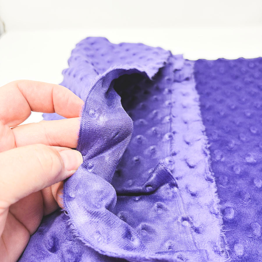 60" x 1.5 yds Purple Minky Fabric