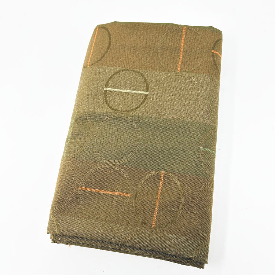 58" x 41" Brown Circles Heavyweight Upholstery Fabric