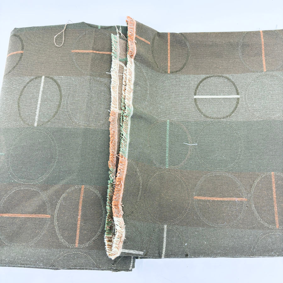 58" x 41" Brown Circles Heavyweight Upholstery Fabric