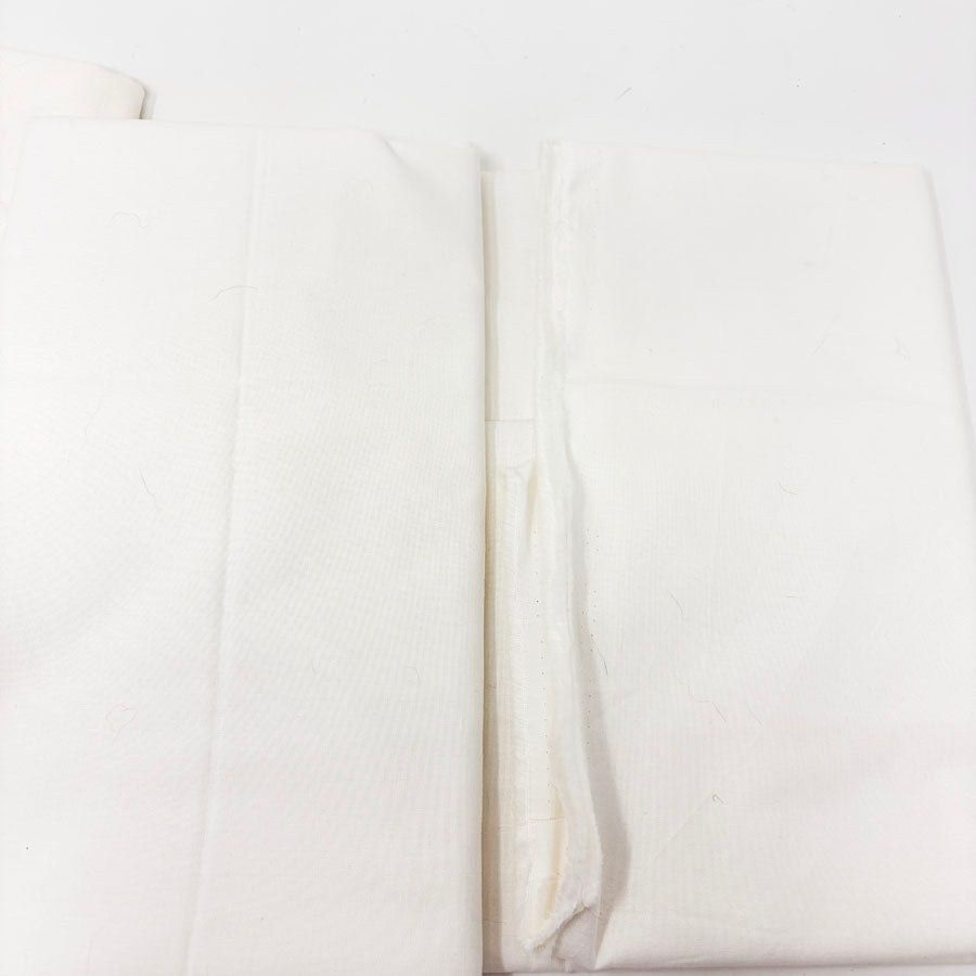 White Cotton Blend Fabric - Pick a Size