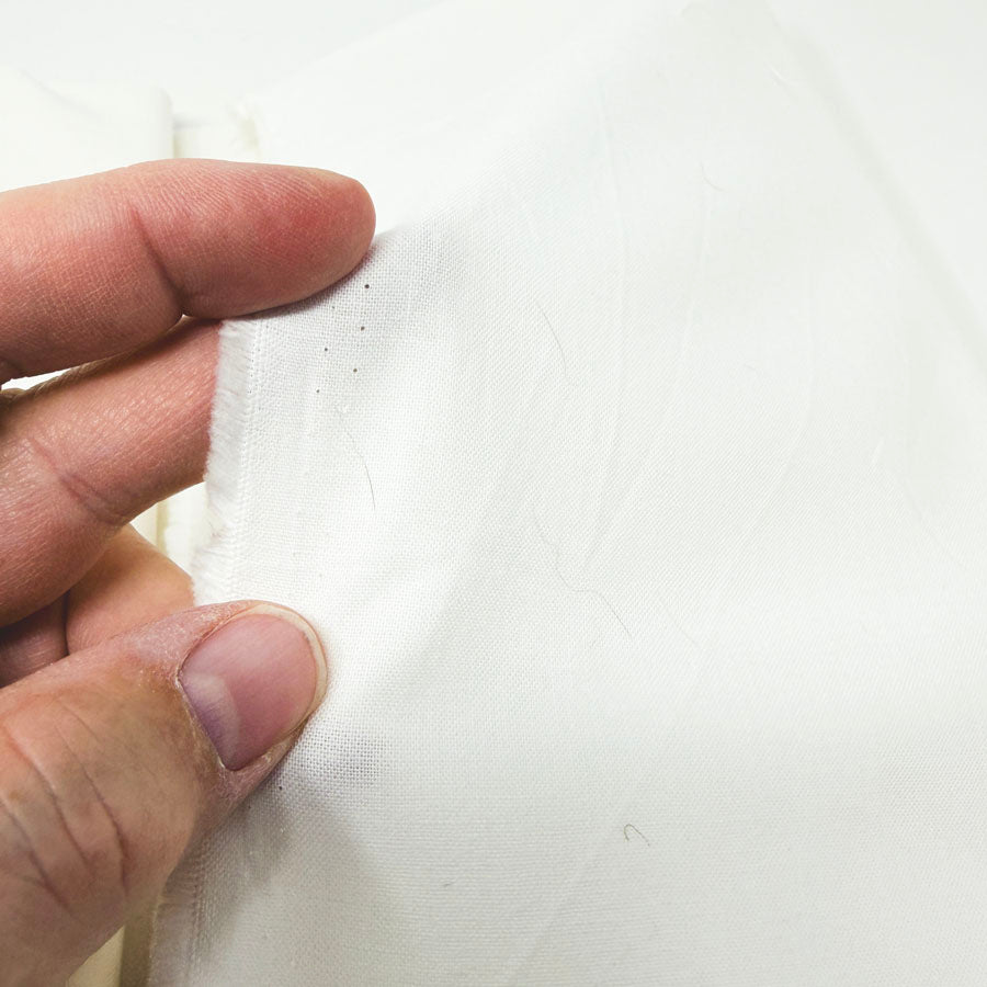 White Cotton Blend Fabric - Pick a Size